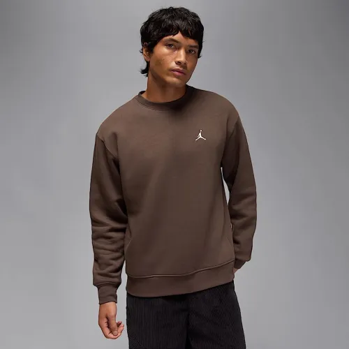 Nike Jordan Brooklyn Fleece чоловічі Crew-Neck світшот колір коричневий
