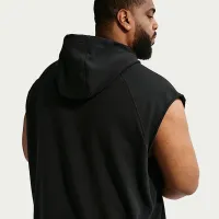 Nike мужские N.A.C. Dri-FIT Fleece Sleeveless тренировочные Толстовка с капюшоном цвет черный