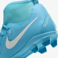 Nike Jr. Phantom Luna 2 Club Little/Big дитячі MG High-Top футбольні бутси блакитний