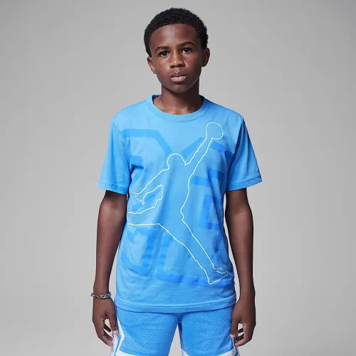 Nike Jordan Big детские Shining Jumpman футболка синий
