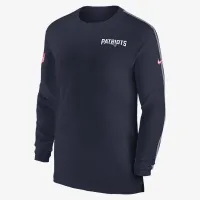 New England Patriots Sideline Coach мужские Nike Dri-FIT NFL Long-Sleeve Top синий