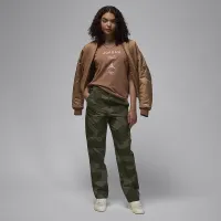 Nike Jordan жіноча Girlfriend футболка колір коричневий