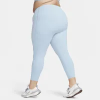 Nike Universa женская Medium-Support С высокой Талией 7/8 лосины с карманами(большие размеры) синий