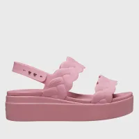Шльопанці Crocs Brooklyn Woven Low Wedge 209977-6XX - Рожеві