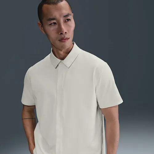 Nike 24.7 PerfectStretch чоловічі Dri-FIT Short-Sleeve Button-Down Top колір білий