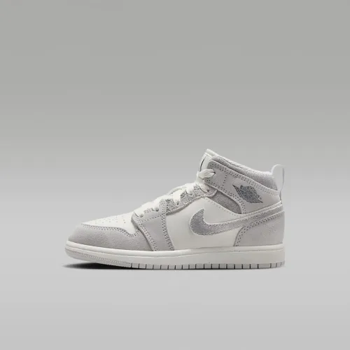 Nike Jordan 1 Mid SE Little дитячі Кросівки колір сірий