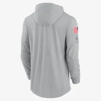 цвет зеленый Bay Packers Salute to Service Edge Mascot Lockup Men’s Nike Dri-FIT NFL Long-Sleeve Hooded Top цвет серый