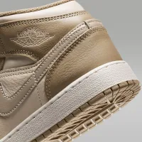 Nike Air Jordan 1 Mid Big детские Кроссовки цвет коричневый