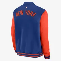 New York Mets Authentic Collection Dugout мужские Nike MLB Full-Zip Bomber Куртка синий