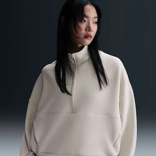 Nike 24.7 ImpossiblySoft жіноча Dri-FIT оверсайз 1/2-Zip Top колір коричневий