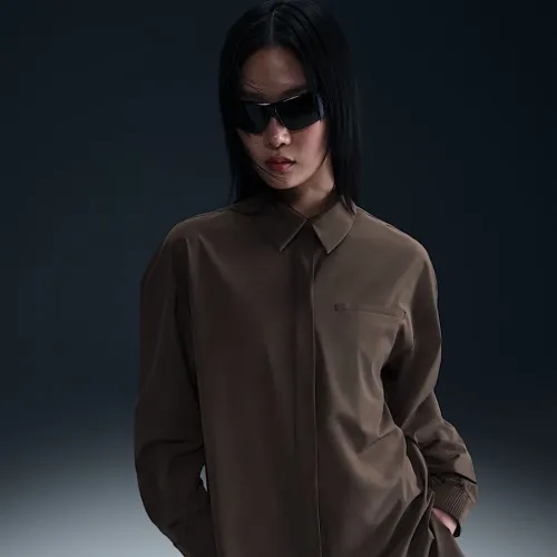 Nike 24.7 PerfectStretch жіноча Dri-FIT оверсайз Long-Sleeve Shirt колір коричневий