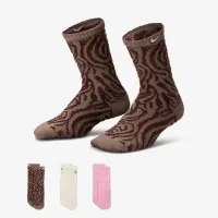 Nike Wild Warmth Big дитячі Fashion Crew шкарпетки (3 пар) колір коричневий