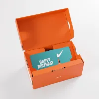 Nike Gift Card Mailed in a Mini Nike Shoebox блакитний