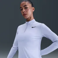 Nike Victory женская Dri-FIT UV Protection 1/4-Zip для гольфа Top цвет серый