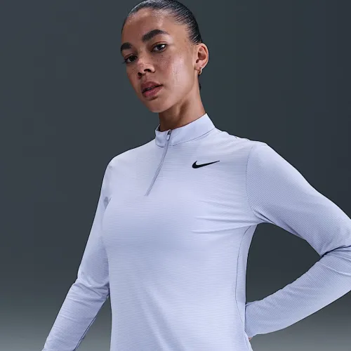Nike Victory женская Dri-FIT UV Protection 1/4-Zip для гольфа Top цвет серый
