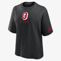 Ohio State Buckeyes Legacy Established Boxy женская Nike College футболка цвет черный