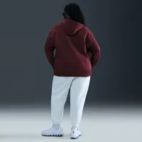 Nike Sportswear Phoenix Fleece женская оверсайз Full-Zip Толстовка с капюшоном (большие размеры) цвет красный