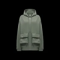 Nike Sportswear женская оверсайз Full-Zip French Terry Толстовка с капюшоном цвет зеленый