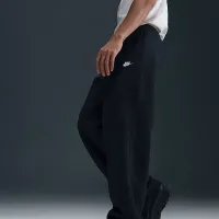 Nike Club чоловічі Open-Hem Fleece Pants колір чорний