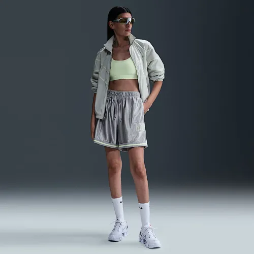 Nike Sportswear женская Loose Mid-Rise Graphic шорты цвет серый