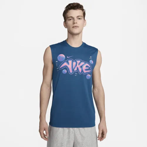 Nike чоловічі Dri-FIT Sleeveless баскетбольні футболка блакитний