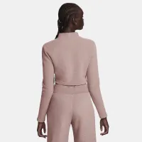 Nike Sportswear Phoenix Plush женская Slim Mock-Neck Long-Sleeve Cropped Cozy Fleece Top цвет фиолетовый