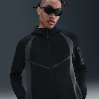 Nike Tech мужские Color-Block Full-Zip Fleece Windrunner Куртка цвет черный