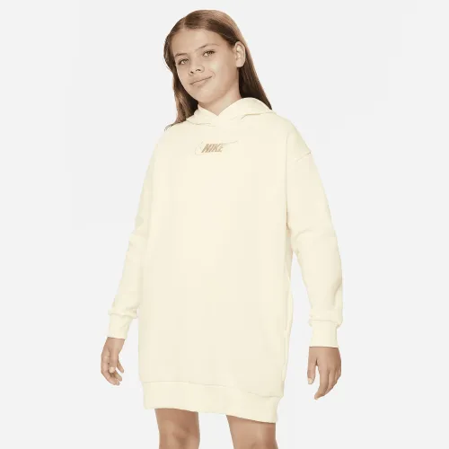 Nike Sportswear Club Fleece Big детские (Girls') Толстовка с капюшоном Костюм цвет белый