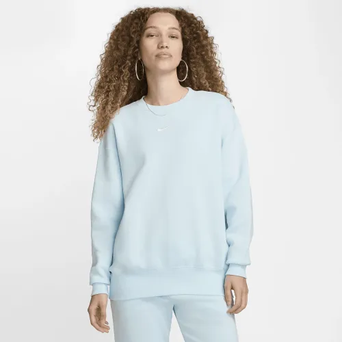 Nike Sportswear Phoenix Fleece женская оверсайз Crew-Neck свитшот синий