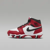 Nike Jordan 1 Mid Little/Big детские Cleats цвет белый