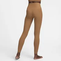 Nike Zenvy Rib жіноча Gentle-Support З високою талією 7/8 лосіни колір коричневий