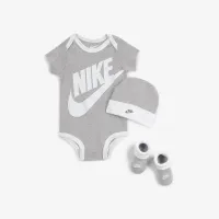 Nike Futura Baby (0-9M) 3-Piece Bodysuit Box набор цвет серый