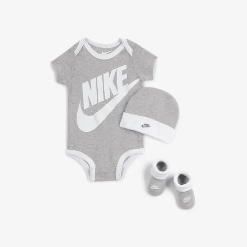 Nike Futura Baby (0-9M) 3-Piece Bodysuit Box набор цвет серый