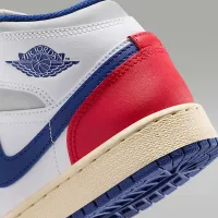 Nike Air Jordan 1 Mid Big детские Кроссовки цвет белый