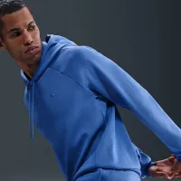 Nike Primary Fleece чоловічі Dri-FIT UV Pullover Performance Толстовка з капюшоном блакитний