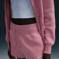 Nike Sportswear Phoenix Fleece женская С высокой Талией Loose шорты Pink