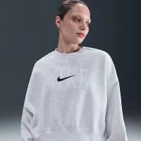 Nike Sportswear Phoenix Fleece женская оверсайз Crew-Neck свитшот цвет коричневый