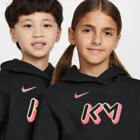 Nike Kylian Mbappé Club Fleece Big детские Soccer Толстовка с капюшоном цвет черный
