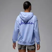 Nike Jordan Brooklyn Fleece жіноча Pullover Толстовка з капюшоном блакитний