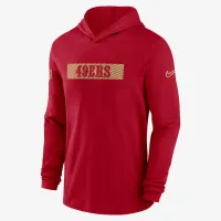 San Francisco 49ers Sideline мужские Nike Dri-FIT NFL Long-Sleeve Hooded Top цвет красный