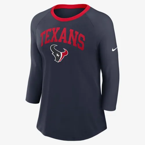 Houston Texans жіноча Nike NFL 3/4-Sleeve футболка блакитний