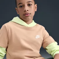 Nike Sportswear Big дитячі футболка колір коричневий