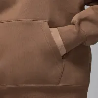 Nike Jordan Flight Fleece женская Satin-Lined Pullover Толстовка с капюшоном цвет коричневый