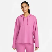 Nike Yoga Dri-FIT женская Fleece Толстовка с капюшоном Pink