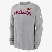 Washington Commanders Club чоловічі Nike NFL Pullover Crew колір сірий