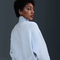 Nike Sportswear Phoenix Fleece жіноча 1/4-Zip Cropped світшот блакитний