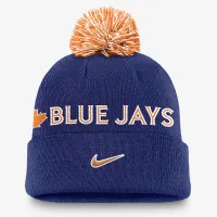 Toronto синий Jays Peak мужские Nike MLB Cuffed Pom Beanie синий