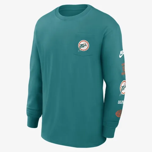 Miami Dolphins Rewind Max90 Pocket чоловічі Nike NFL Long-Sleeve футболка колір зелений