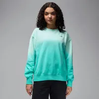 Nike Jordan Flight Fleece женская French Terry Crew-Neck свитшот цвет зеленый