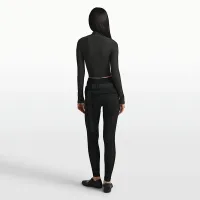 NikeSKIMS Ribbed Seamless женская Cropped Full-Zip Куртка цвет черный